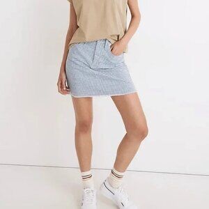 MADEWELL Stretch Straight Mini Skirt in Sylvie Gingham Women’s Size 25